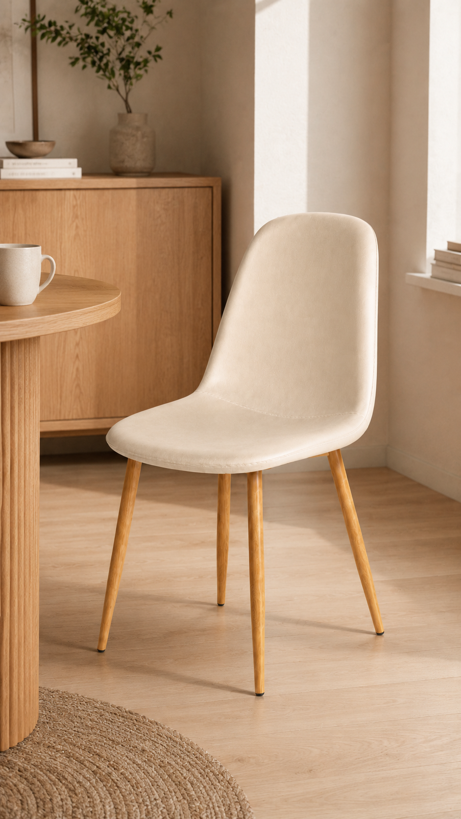 Silla Spoon Velvet - Crema