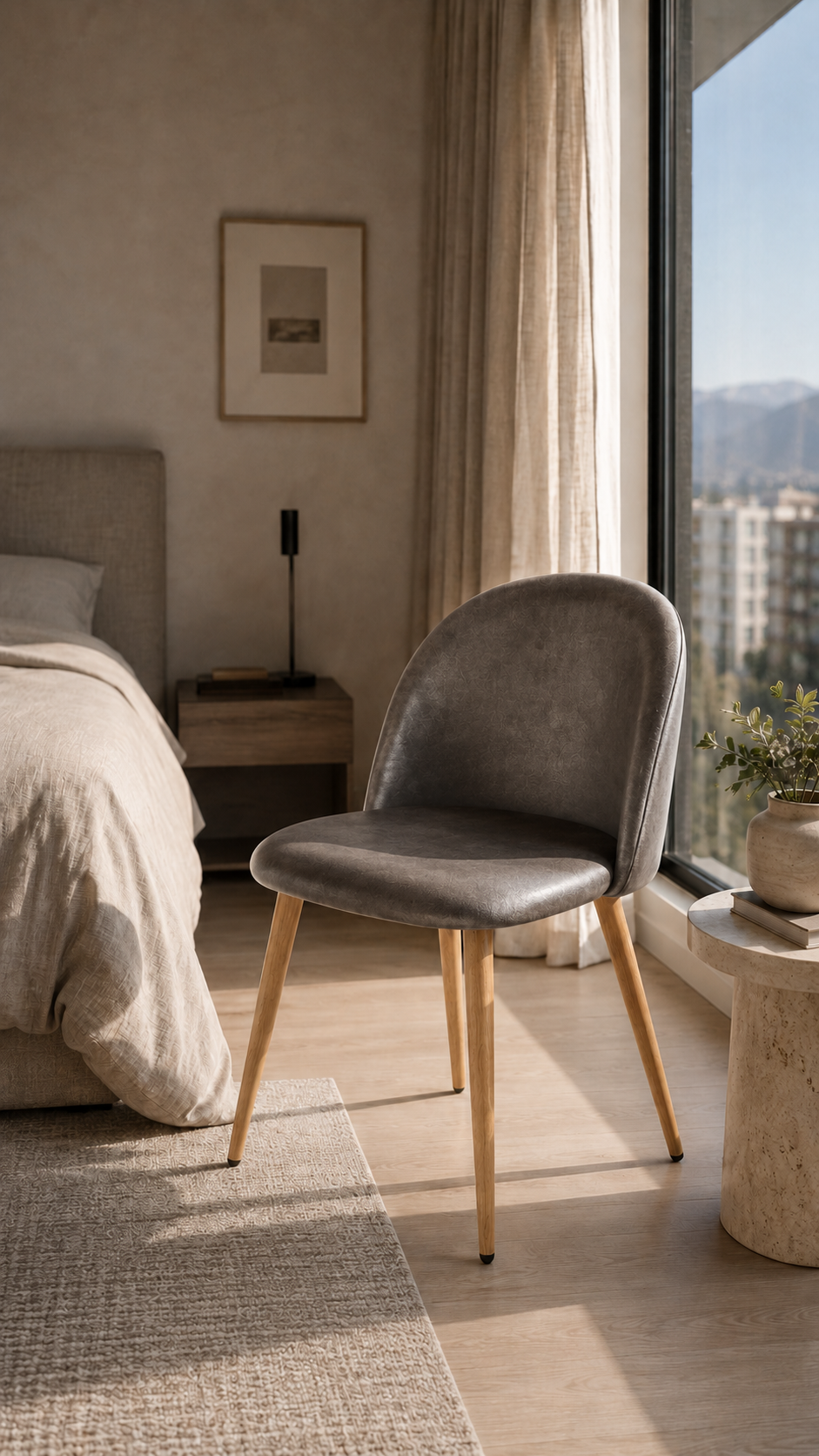 Silla Nordic Velvet - Crema