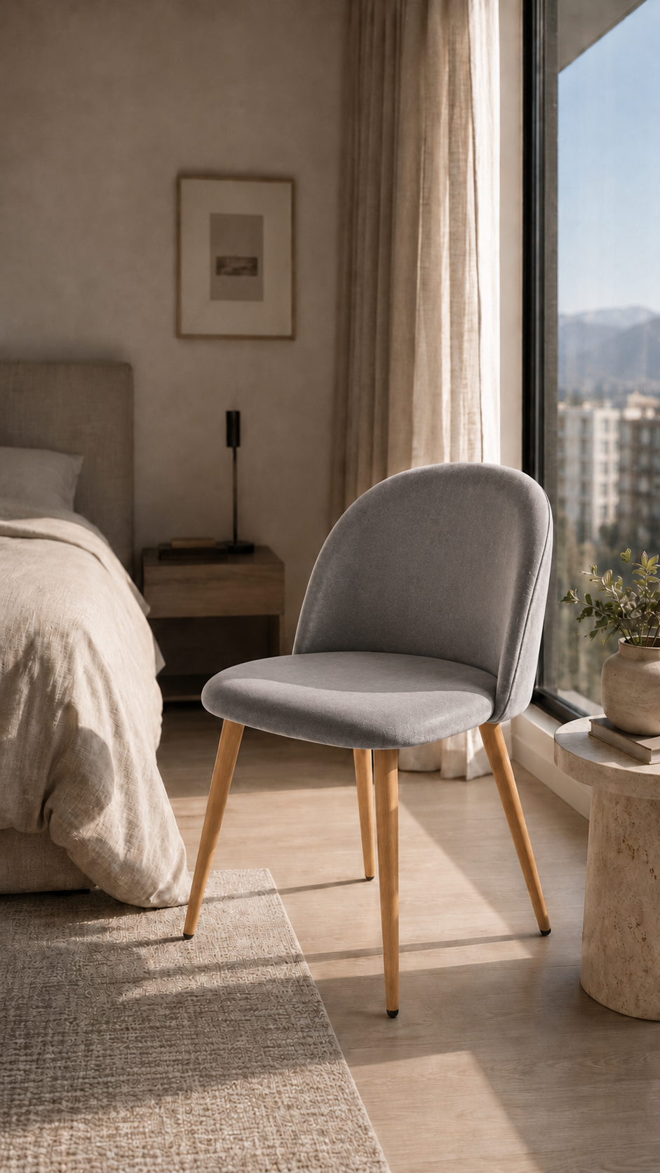 Silla Nordic Velvet - Gris