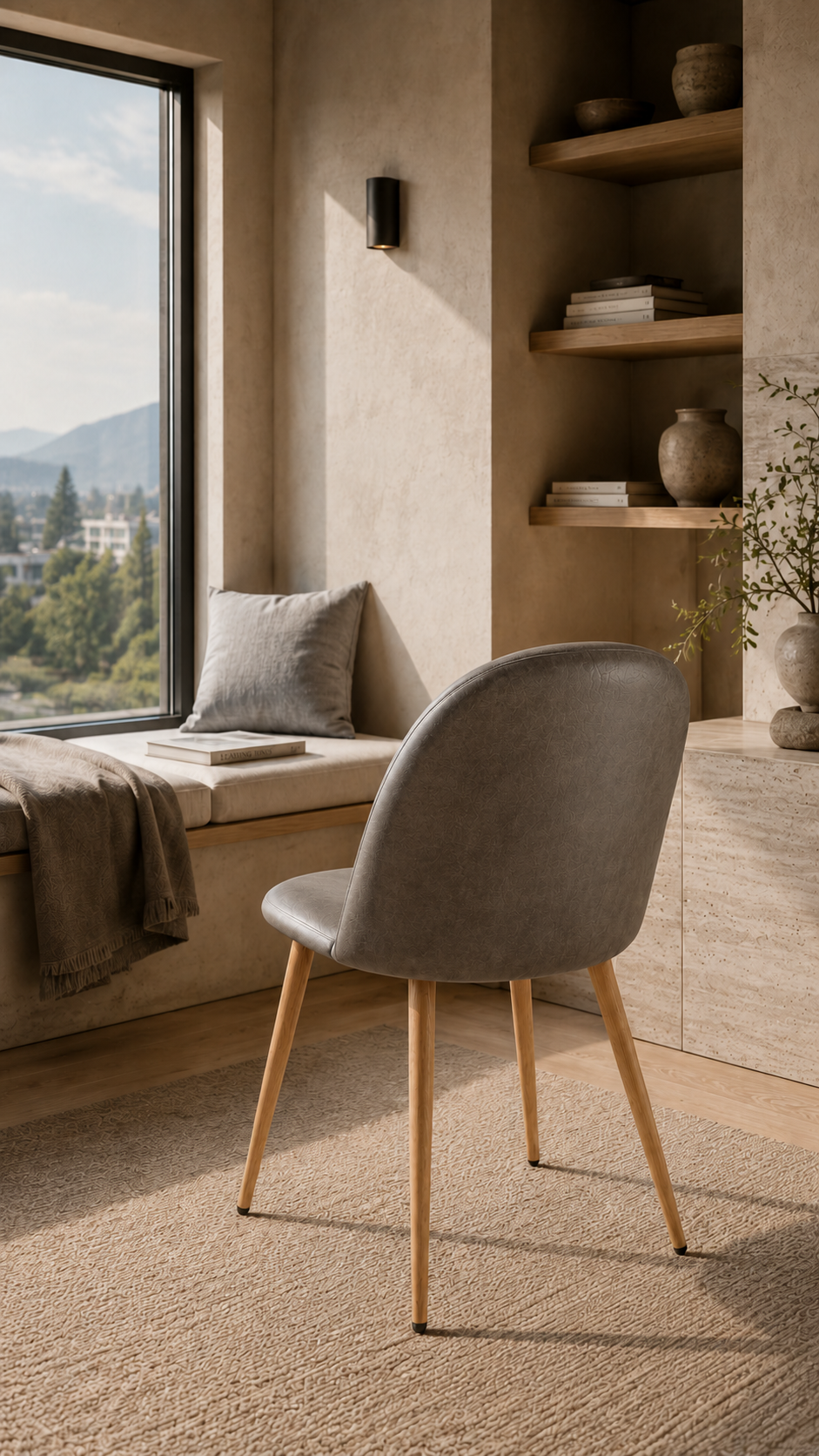 Silla Nordic Velvet - Crema