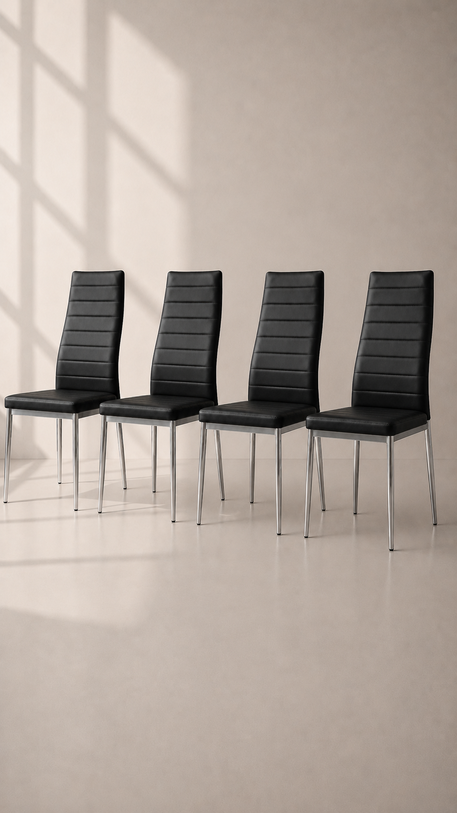 Pack de 4 Sillas Liana Dining Comedor - Negra
