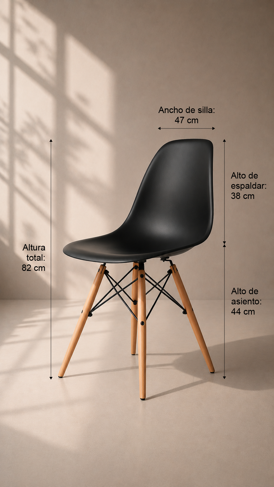 Silla Eames - Negra
