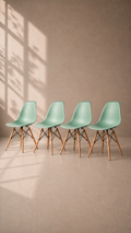 Pack de 4 Sillas Eames de Comedor - Menta
