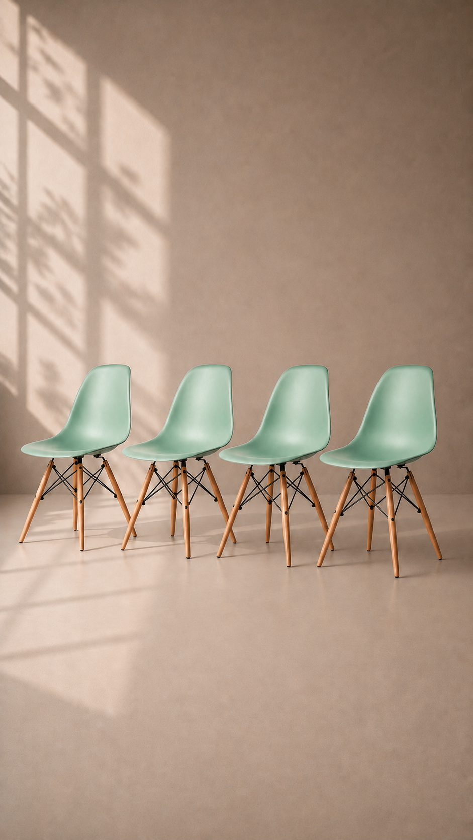 Pack de 4 Sillas Eames de Comedor - Menta