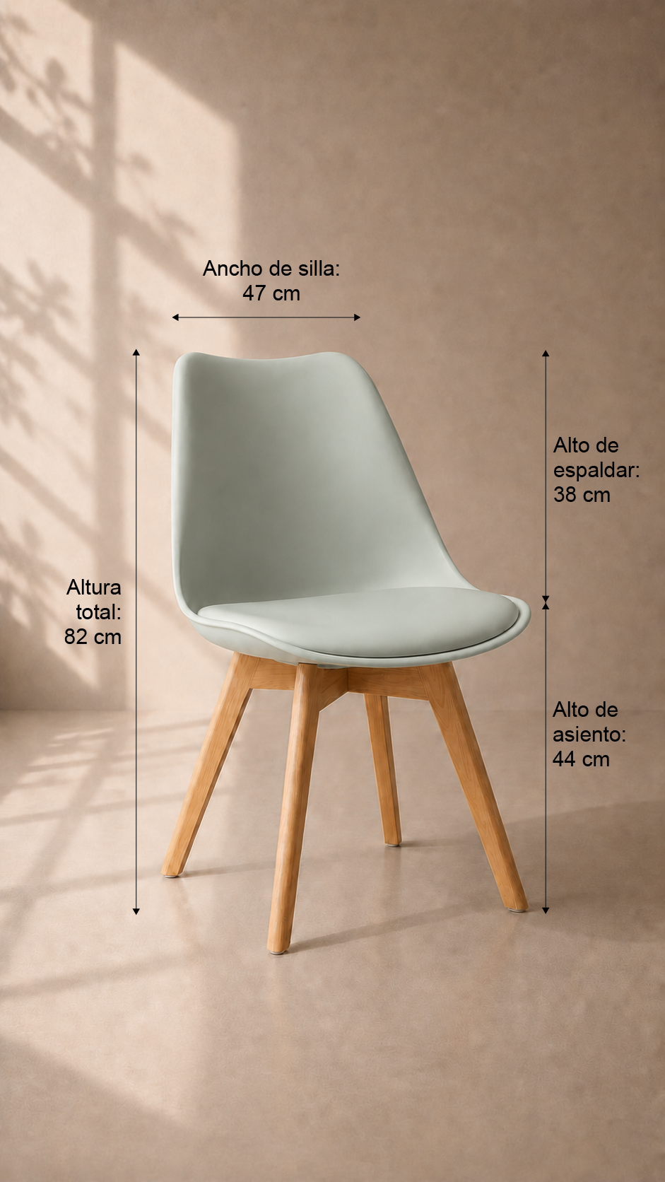 Silla Tulip Oak - Menta