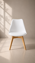 Silla Tulip Oak - Blanca