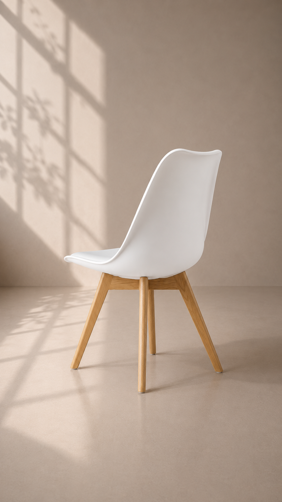 Silla Tulip Oak - Blanca