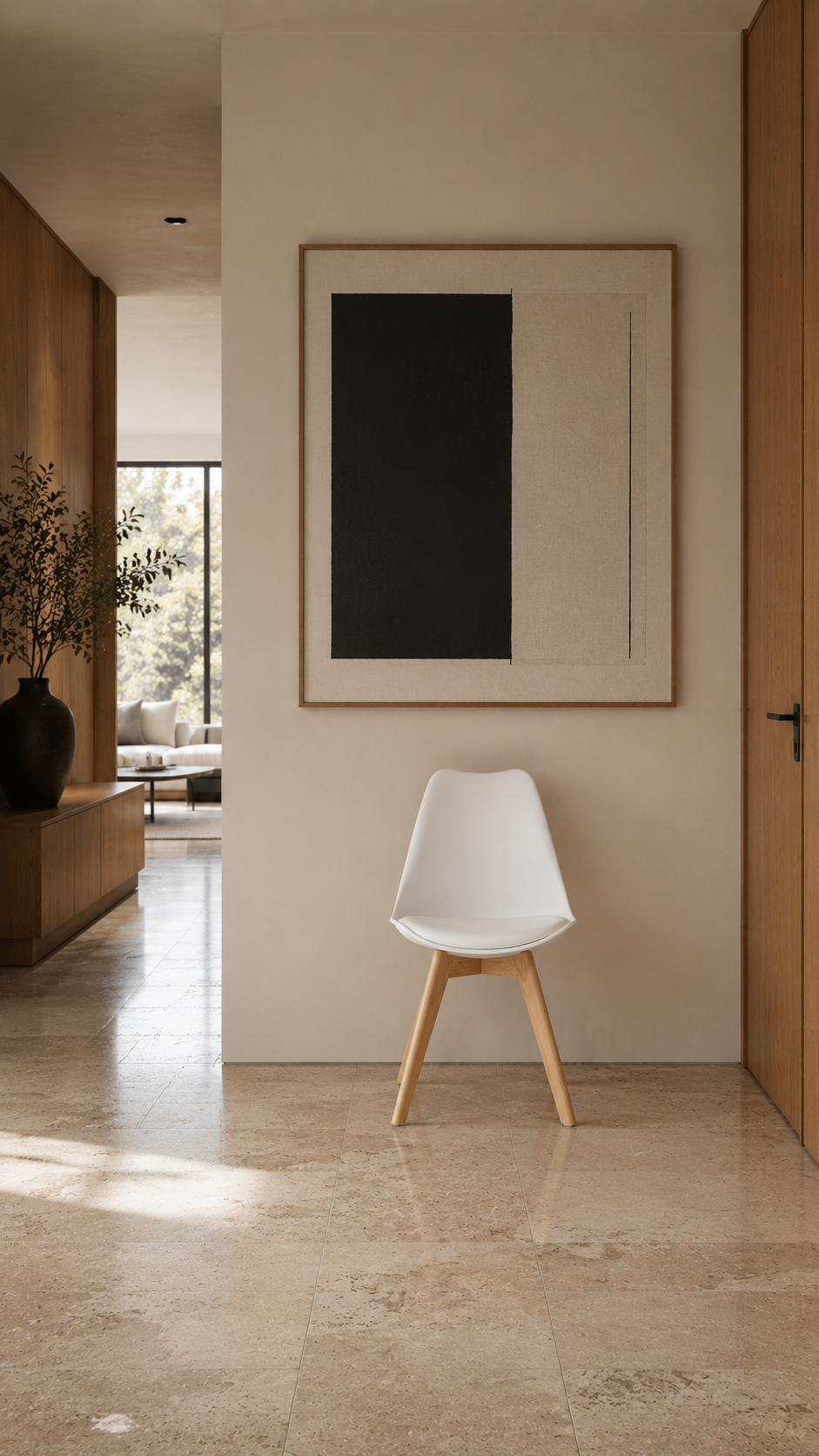 Silla Tulip Oak - Blanca