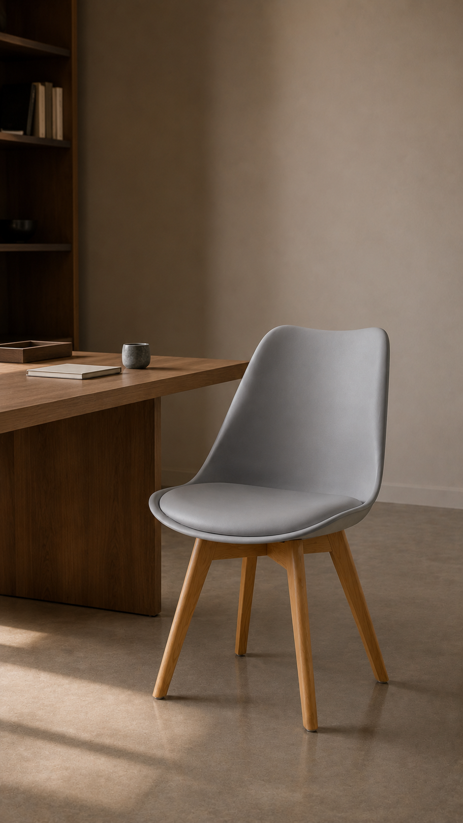 Silla Tulip Oak - Gris