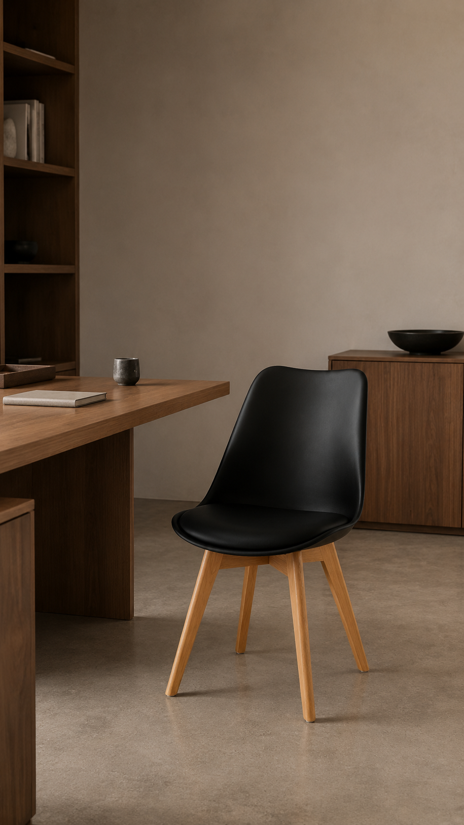 Silla Tulip Oak - Negra