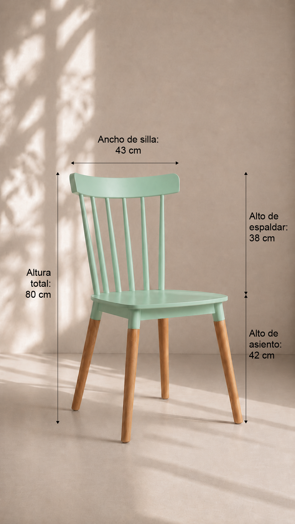 Silla de Comedor Windsor Polipropileno - Menta