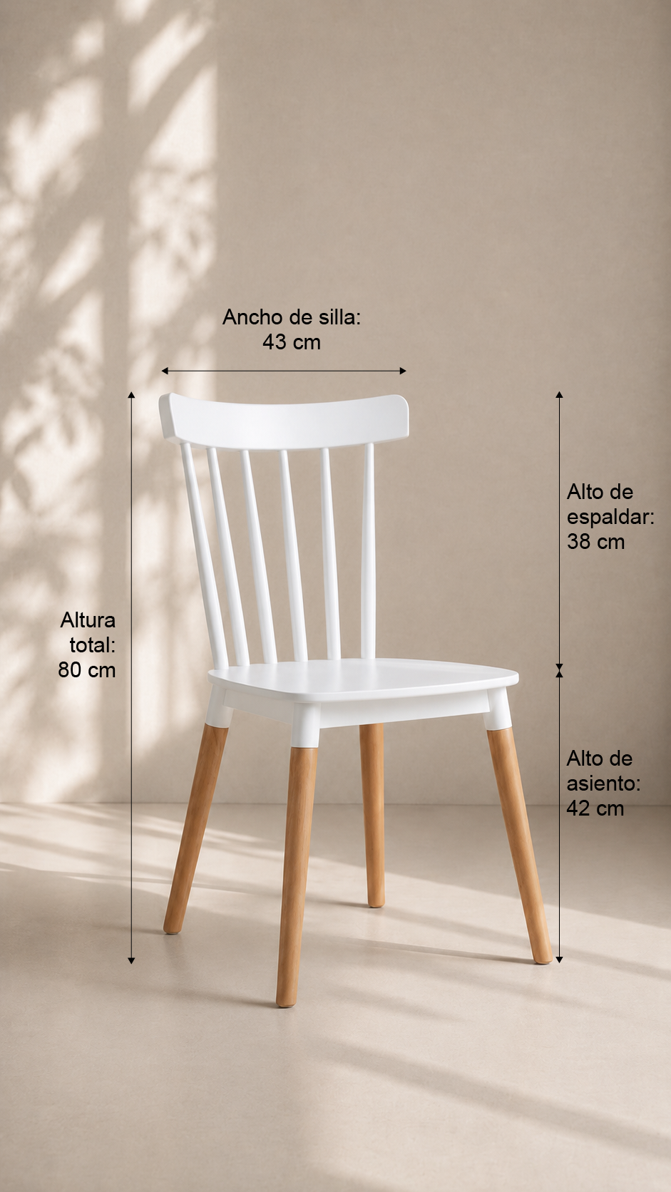 Silla Windsor Polipropileno de Comedor - Blanca