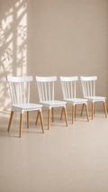 Pack de 4 Sillas Windsor Polipropileno de Comedor - Blanca