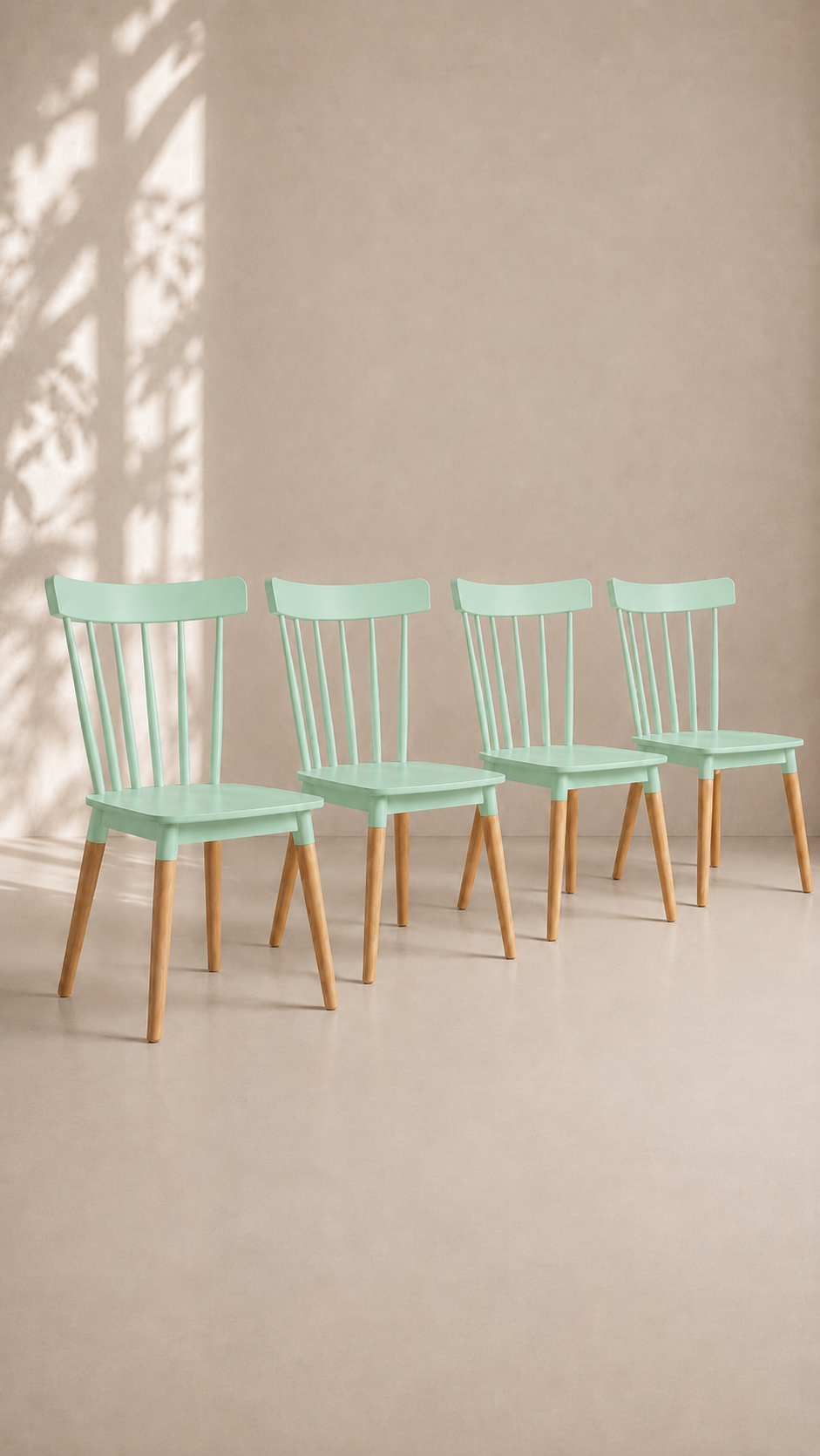 Pack de 4 Sillas Windsor Polipropileno de Comedor - Menta