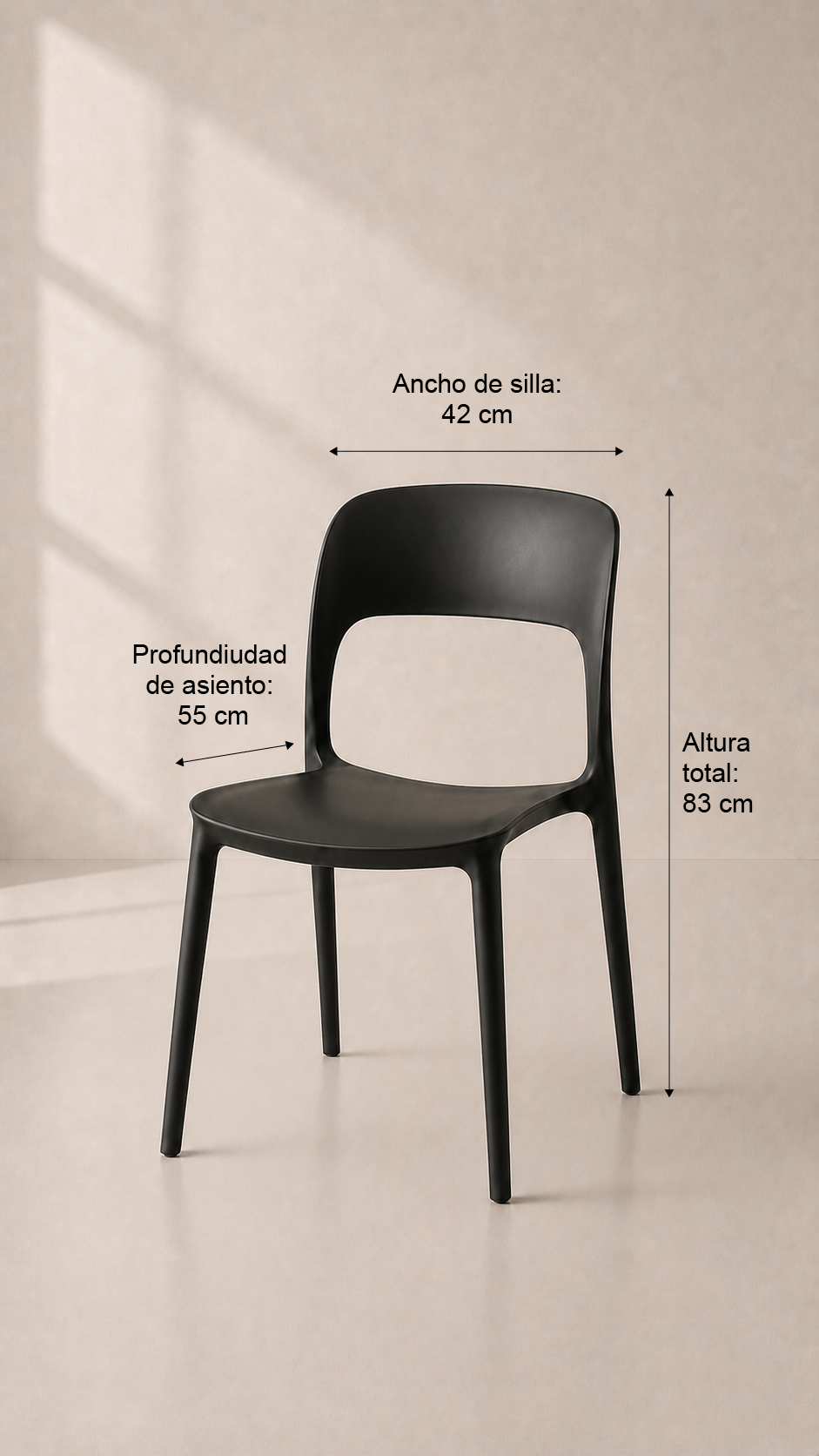 Silla 6042 - Negra