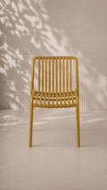 Silla France de Terraza Exterior o Comedor Filtro UV - Amarilla apilable de alta resistencia