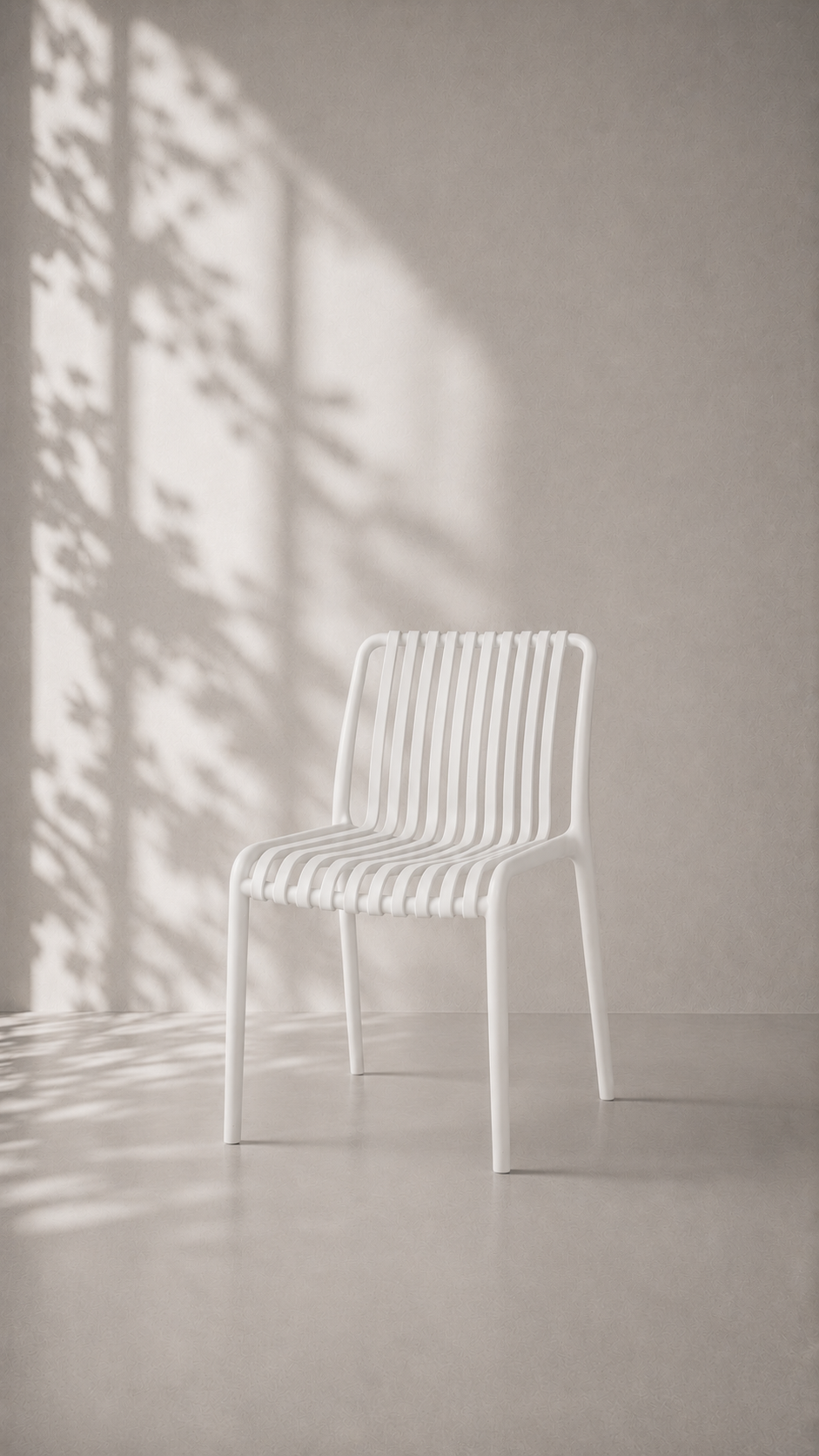 Silla France de Terraza Exterior o Comedor Filtro UV - Blanca apilable de alta resistencia