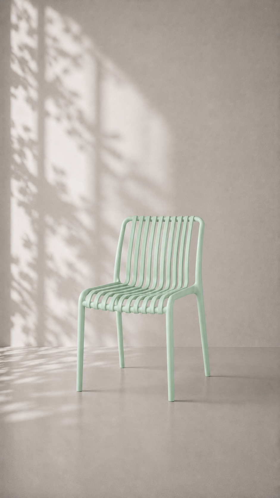 Silla France de Terraza Exterior o Comedor Filtro UV - Menta apilable de alta resistencia
