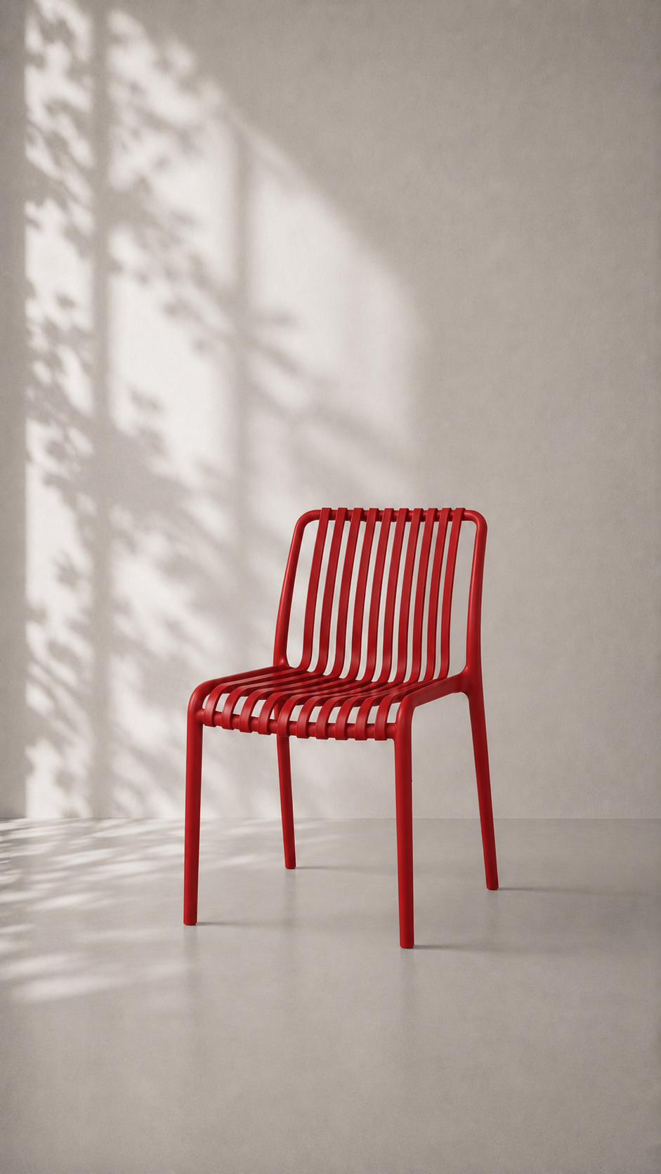 Silla France de Terraza Exterior o Comedor Filtro UV - Roja apilable de alta resistencia