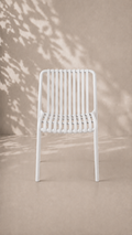 Silla France de Terraza Exterior o Comedor Filtro UV - Blanca apilable de alta resistencia