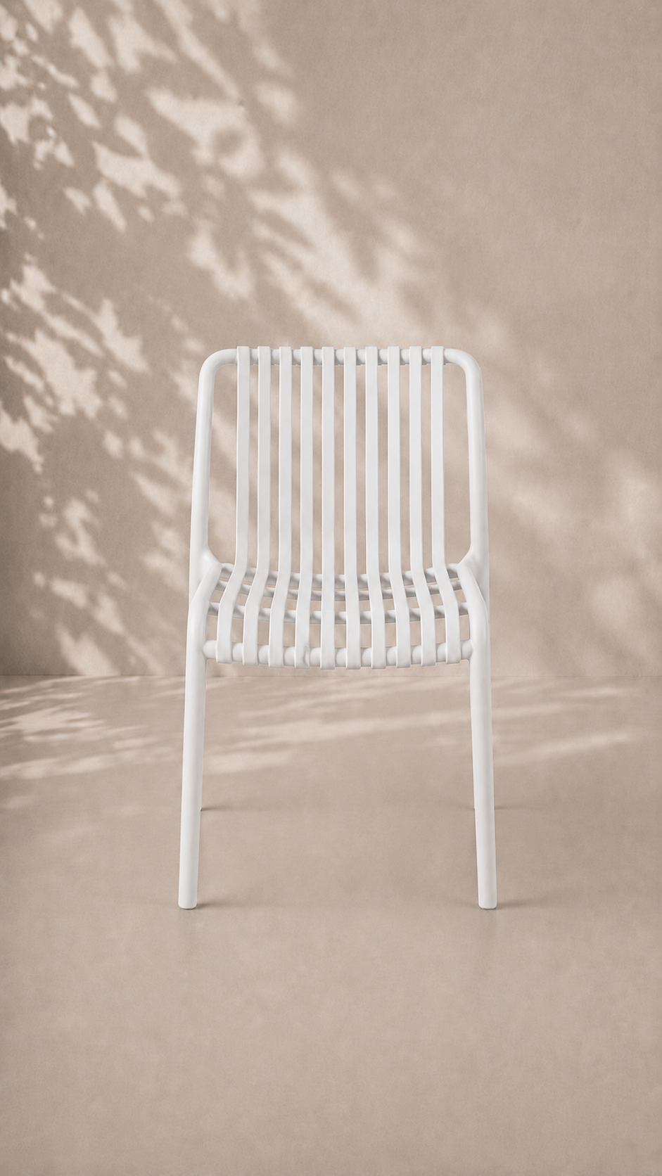 Silla France de Terraza Exterior o Comedor Filtro UV - Blanca apilable de alta resistencia