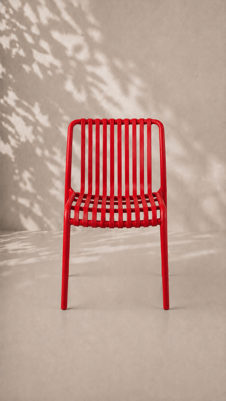 Silla France de Terraza Exterior o Comedor Filtro UV - Roja apilable de alta resistencia