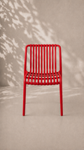 Silla France de Terraza Exterior o Comedor Filtro UV - Roja apilable de alta resistencia