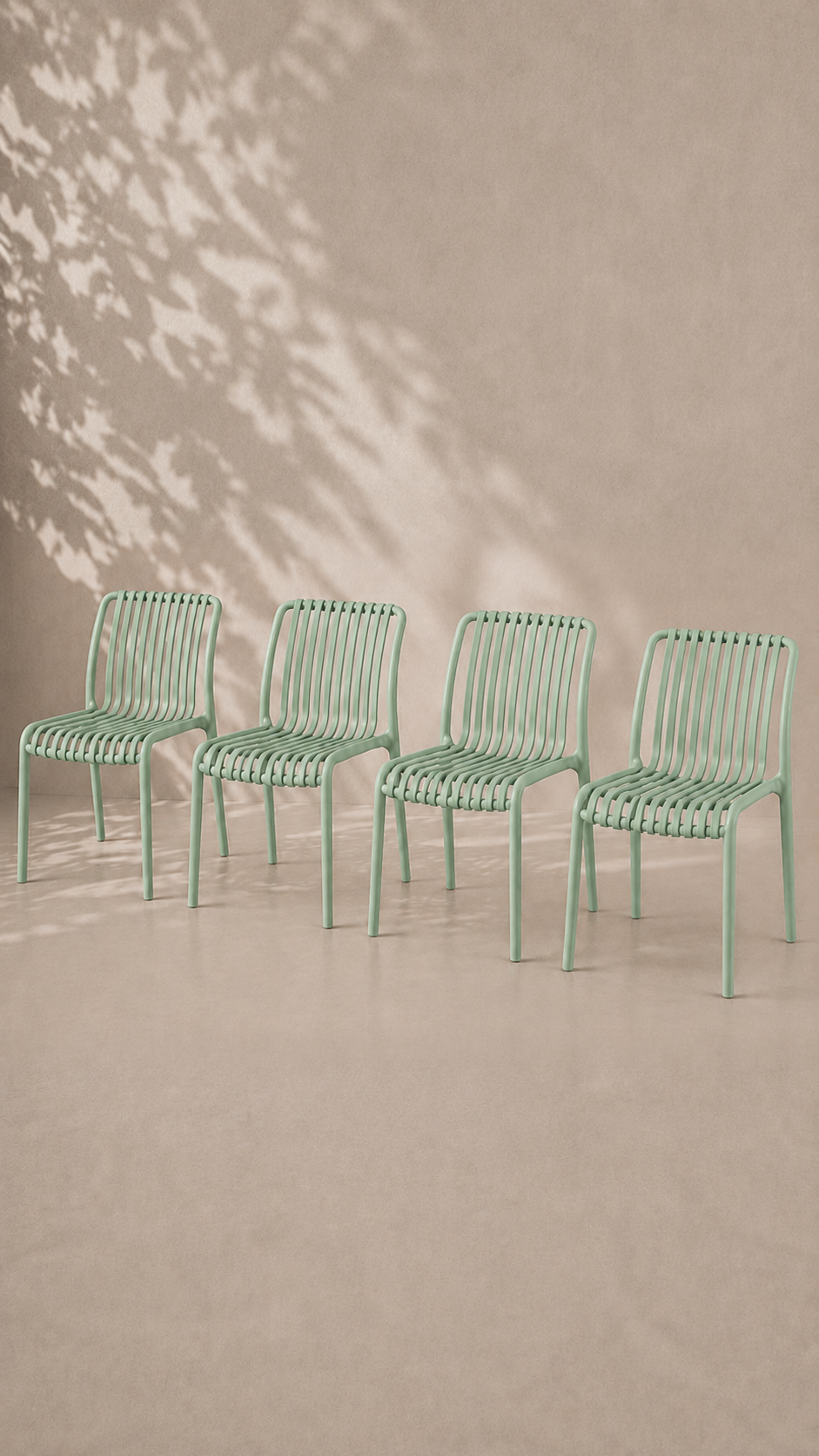Pack de 4 Sillas France de Terraza Exterior o Comedor Filtro UV - Menta