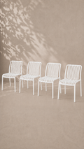 Pack de 4 Sillas France de Terraza Exterior o Comedor Filtro UV - Blanca