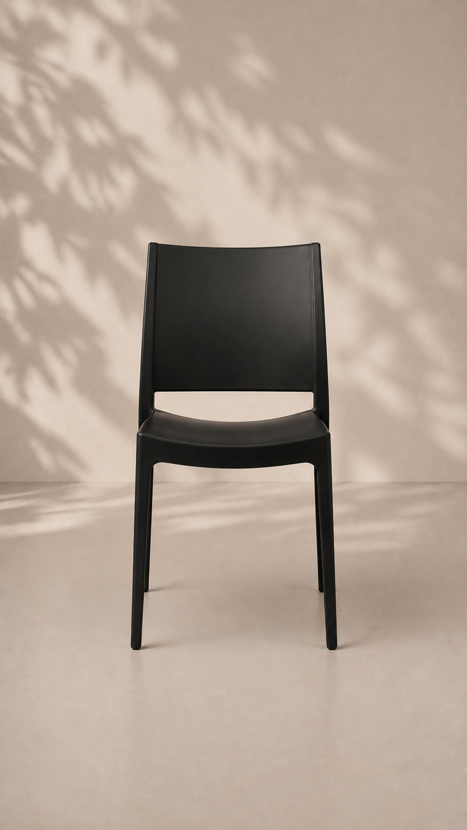 Silla Murcia de Terraza Exterior o Comedor - Negra apilable de alta resistencia
