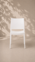 Silla Murcia de Terraza Exterior o Comedor - Blanca apilable de alta resistencia