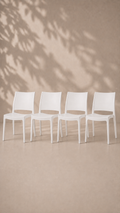 Pack de 4 Sillas Murcia de Terraza Exterior o Comedor - Blanca