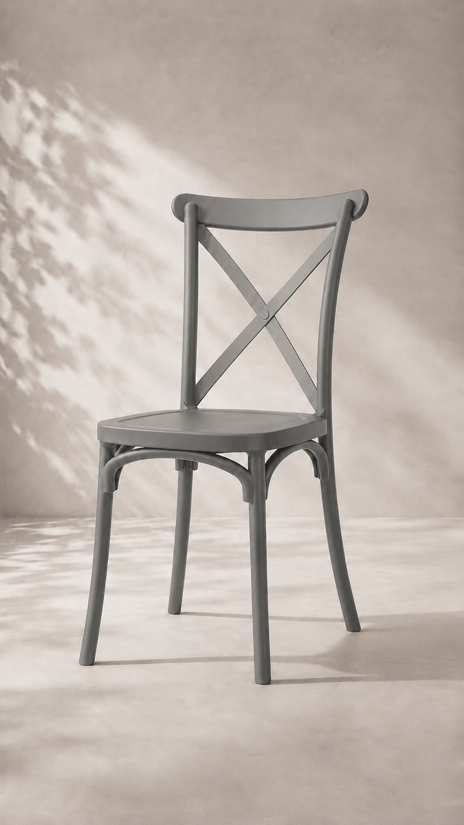 Silla Crossback Polipropileno - Gris
