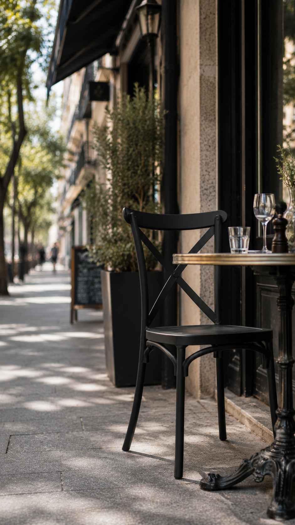 Silla Crossback Polipropileno - Negra