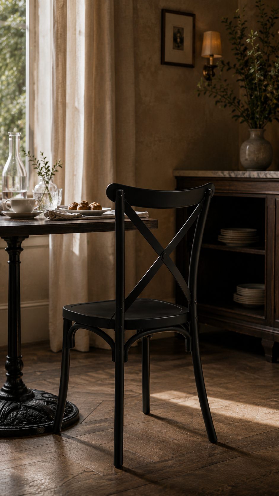 Silla Crossback Polipropileno - Negra
