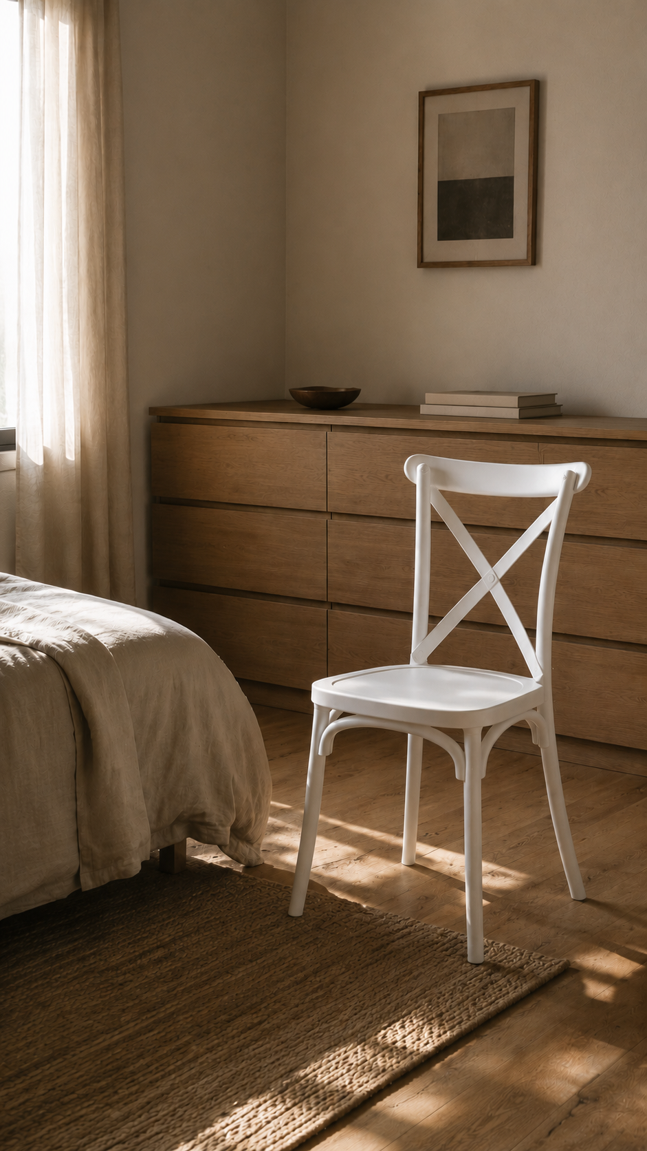 Silla Crossback Polipropileno - Blanca