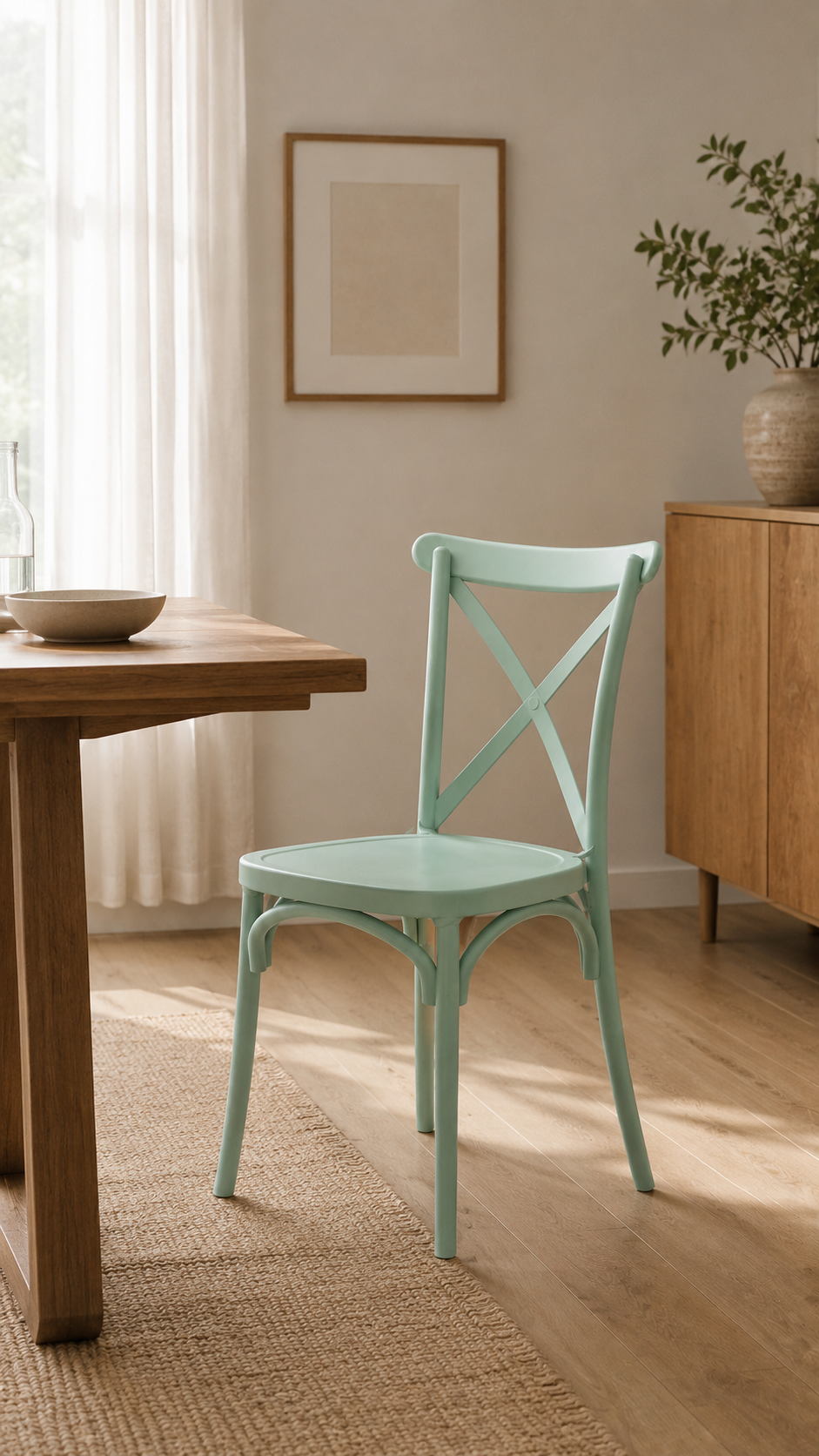 Silla Crossback Polipropileno - Menta