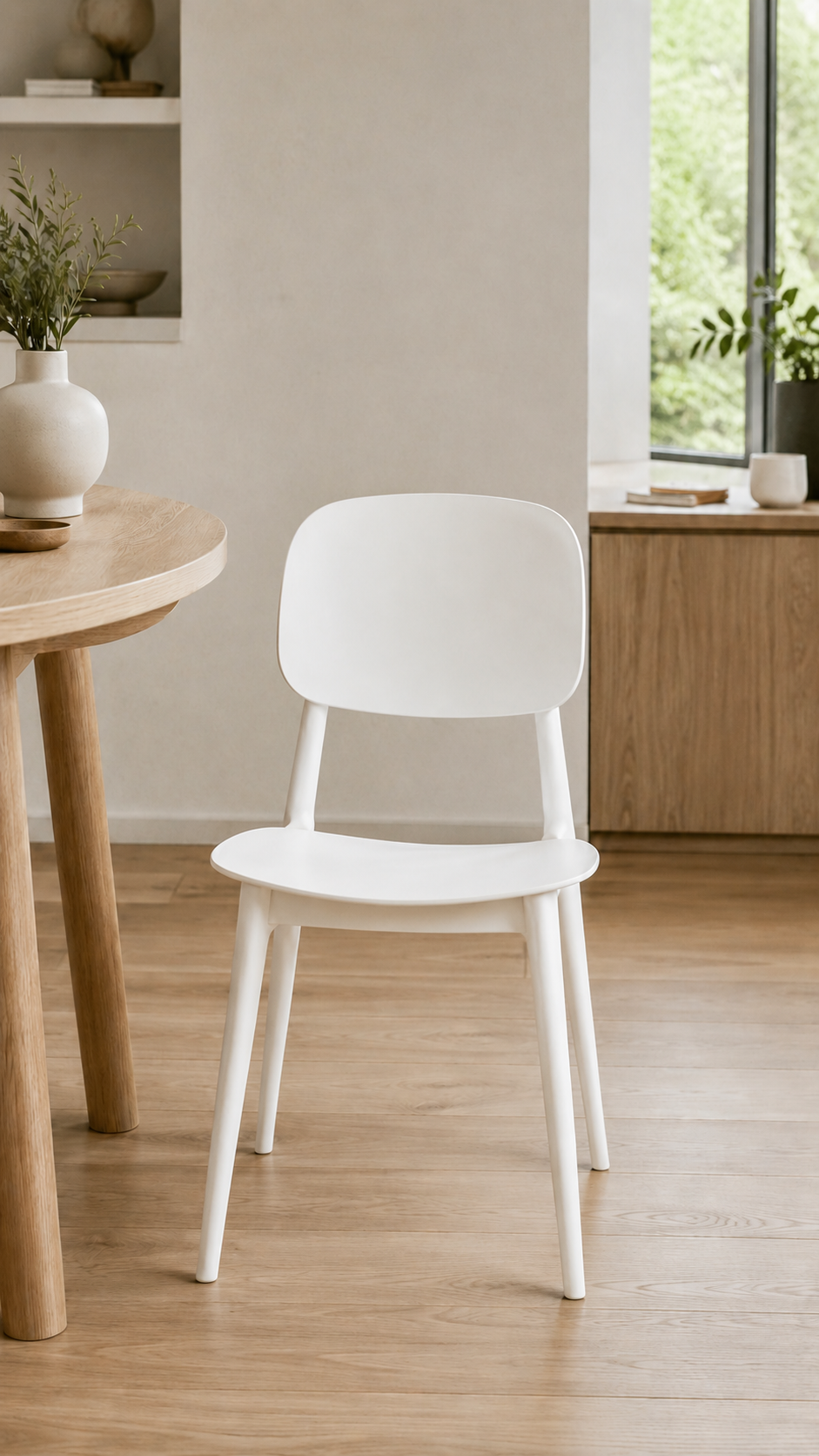 Silla Brit de Comedor o Terraza Exterior - Blanca