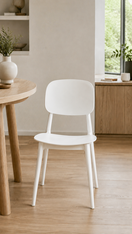 Pack de 4 Sillas Brit de Comedor o Terraza Exterior - Blanca