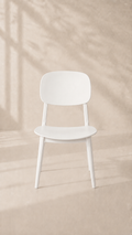 Silla Brit de Comedor o Terraza Exterior - Blanca