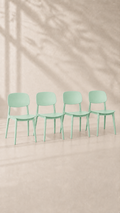 Pack de 4 Sillas Brit de Comedor o Terraza Exterior - Menta