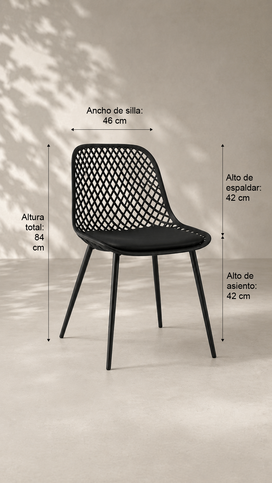 PREVENTA Silla Europa Acolchada - Negra