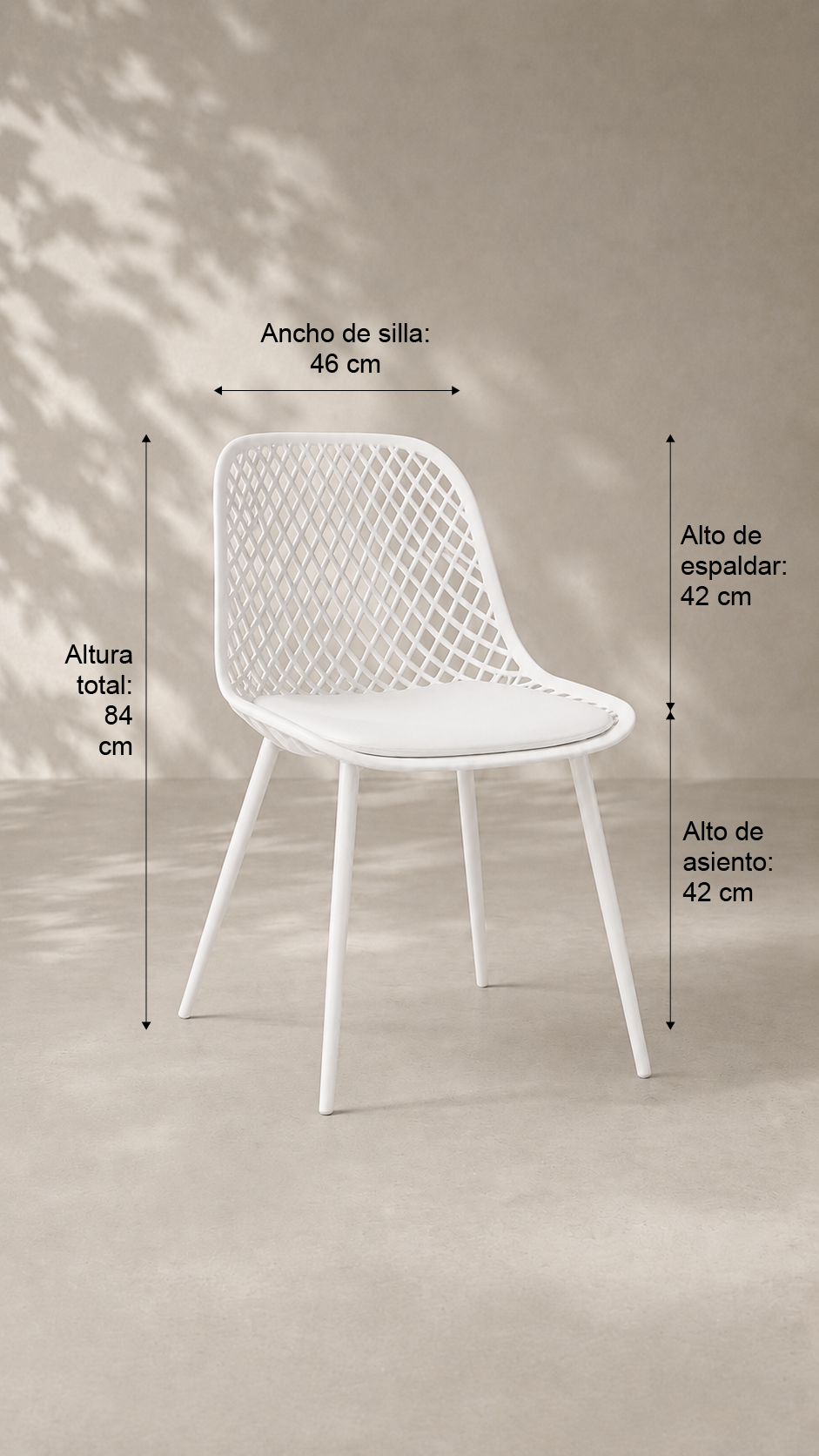 Silla Europa Acolchada - Blanca