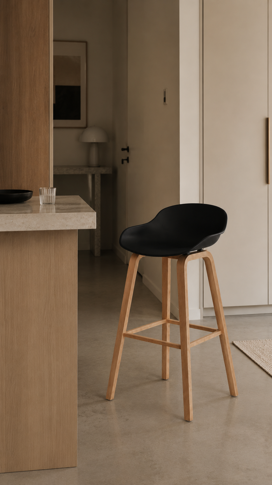 Taburete Nordico - Negro
