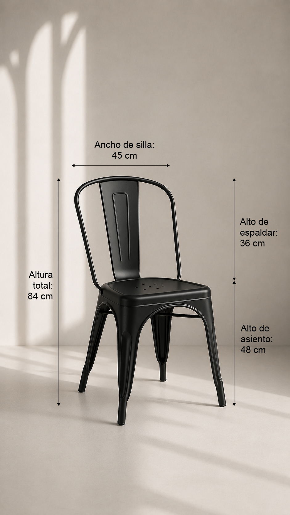 Silla Tolix - Negra