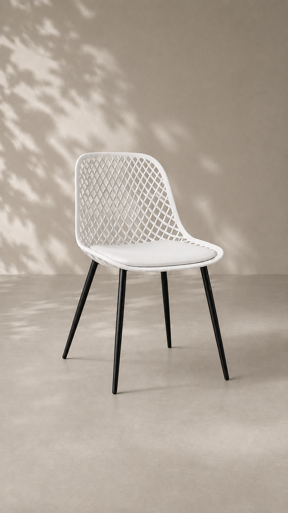 Silla Europa Acolchada de Comedor - Blanca